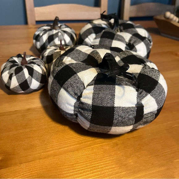 Hobby Lobby Accents Hobby Lobby Buffalo Plaid Soft Pumpkins Black